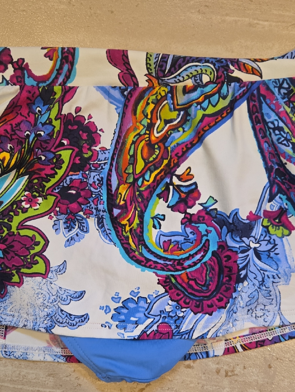 Tommy Bahama Design Print Tie Wrap Swim Skort - Picture 8 of 8